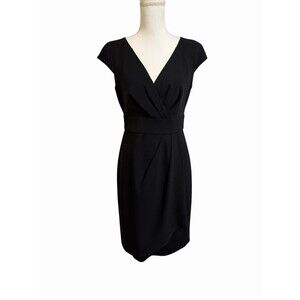 White House Black Market Women's 6 Sheath Dress Cap Sleeve Knee Length